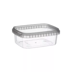 Pot rectangulaire 200ml PP avec fermeture de sécurité